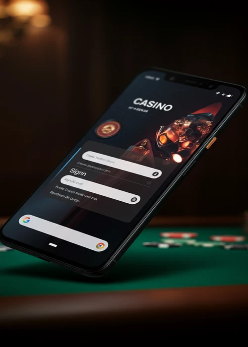 Illustratie van het snelle registratieformulier van Wild Robin Casino, waarbij de velden voor e-mail en wachtwoord zichtbaar zijn, symboliserend een gemakkelijk aanmeldproces.